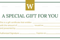 Hotel Gift Certificate Template in Gift Certificate Template Publisher