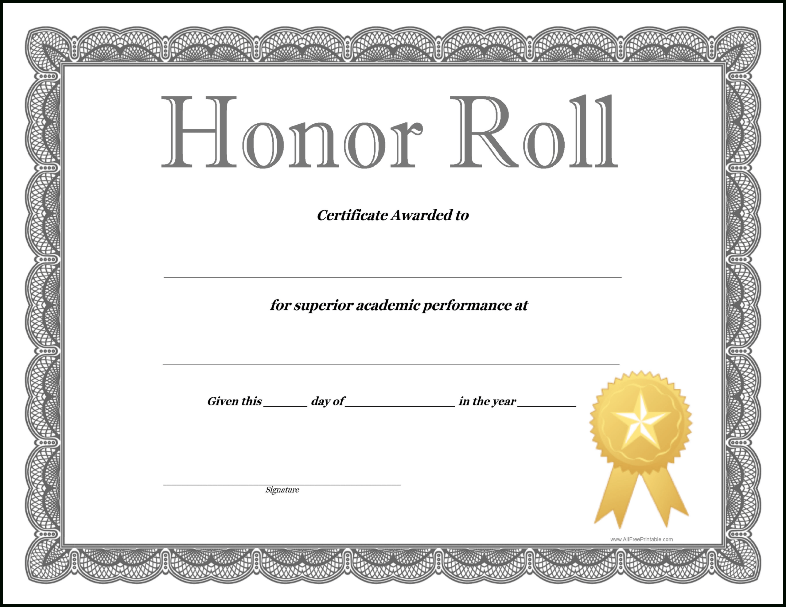 How To Craft A Professional Looking Honor Roll Certificate Intended For Certificate Templates For School