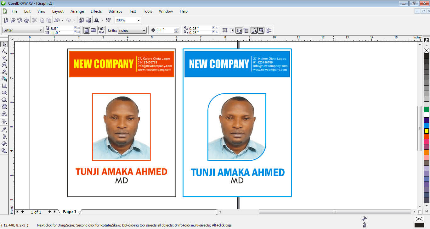 How To Design Id Card In Coreldraw – Free Tutorials For Inside Id Card Template For Microsoft Word