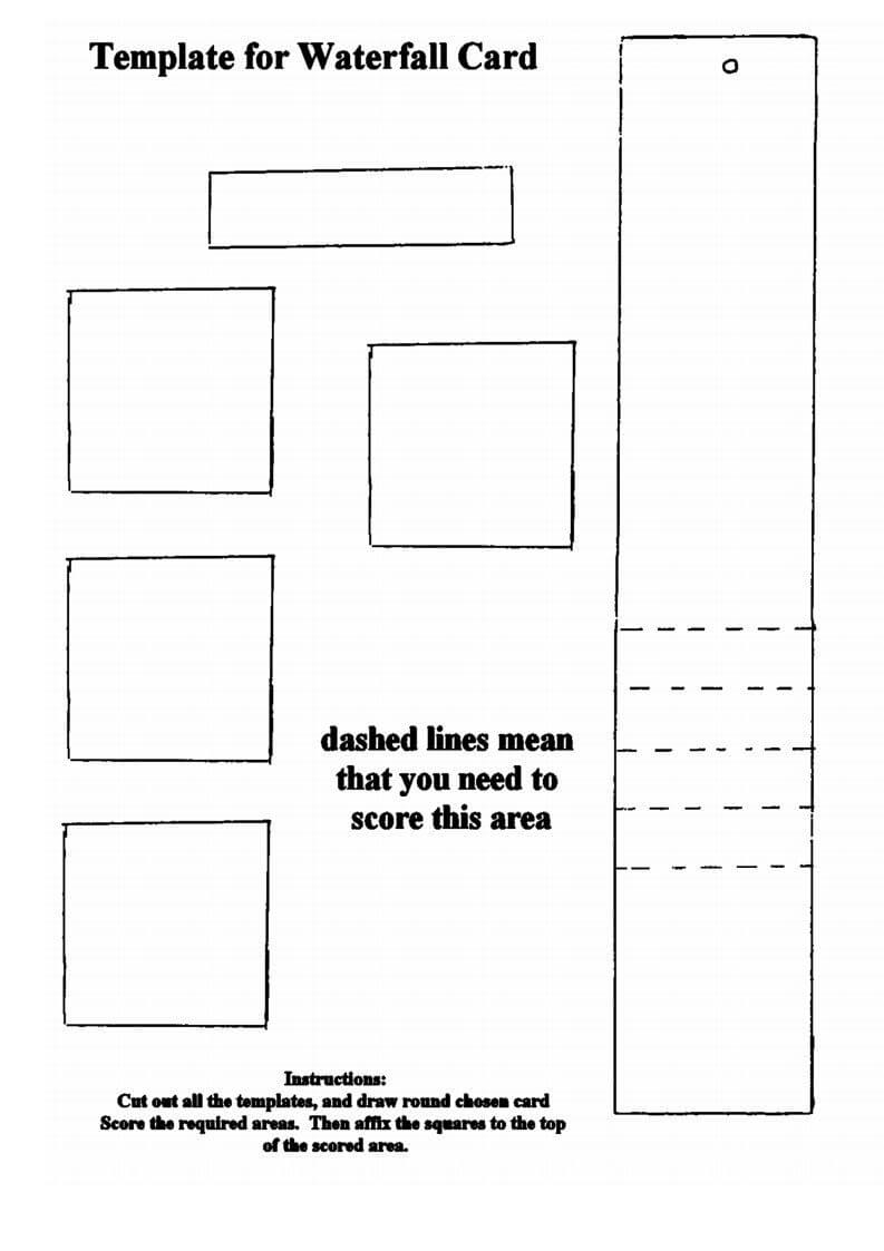 How To Fold Cards | Waterfall Cards, Card Making Templates With Regard To Fold Out Card Template