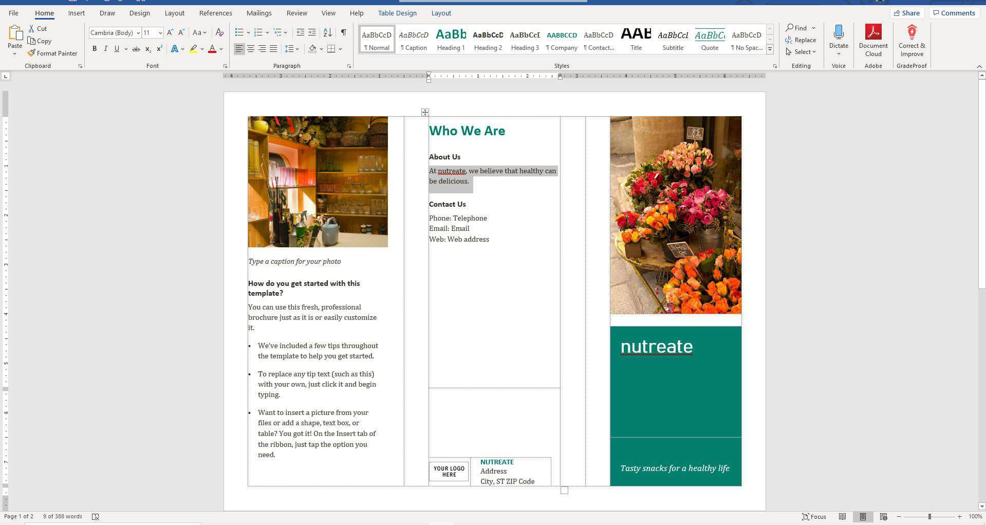 How To Make A Brochure On Microsoft Word For Brochure Template On Microsoft Word