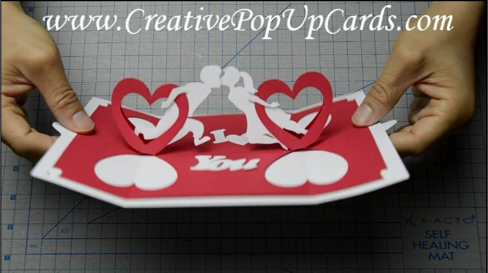 How To Make A Valentines Day Pop Up Card: Twisting Hearts Regarding Twisting Hearts Pop Up Card Template
