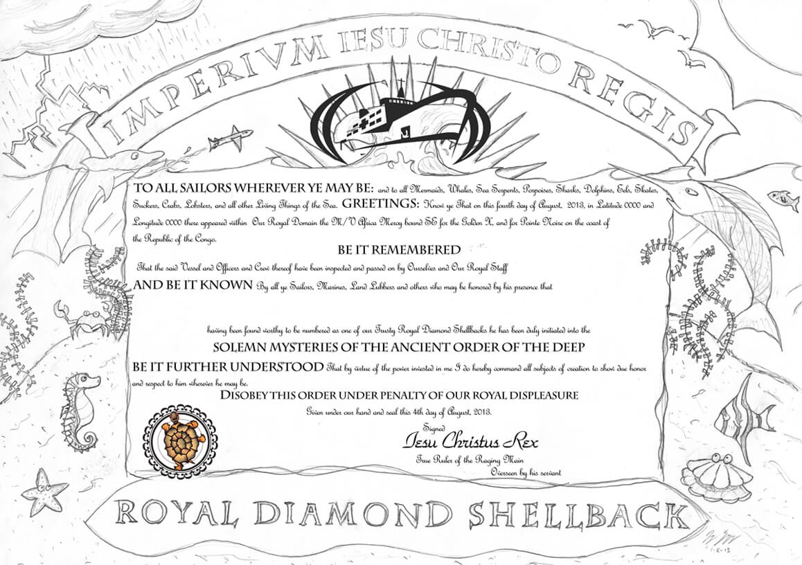 How To Turn Slimy Polliwogs Into Trusty Shellbacks | Jay On Within Crossing The Line Certificate Template
