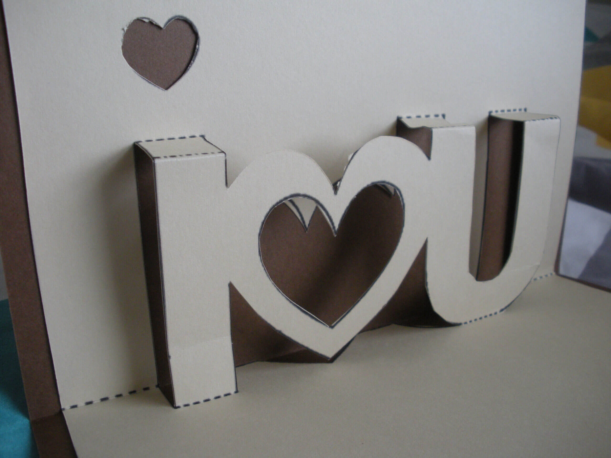 I Love You | Twenty One In I Love You Pop Up Card Template