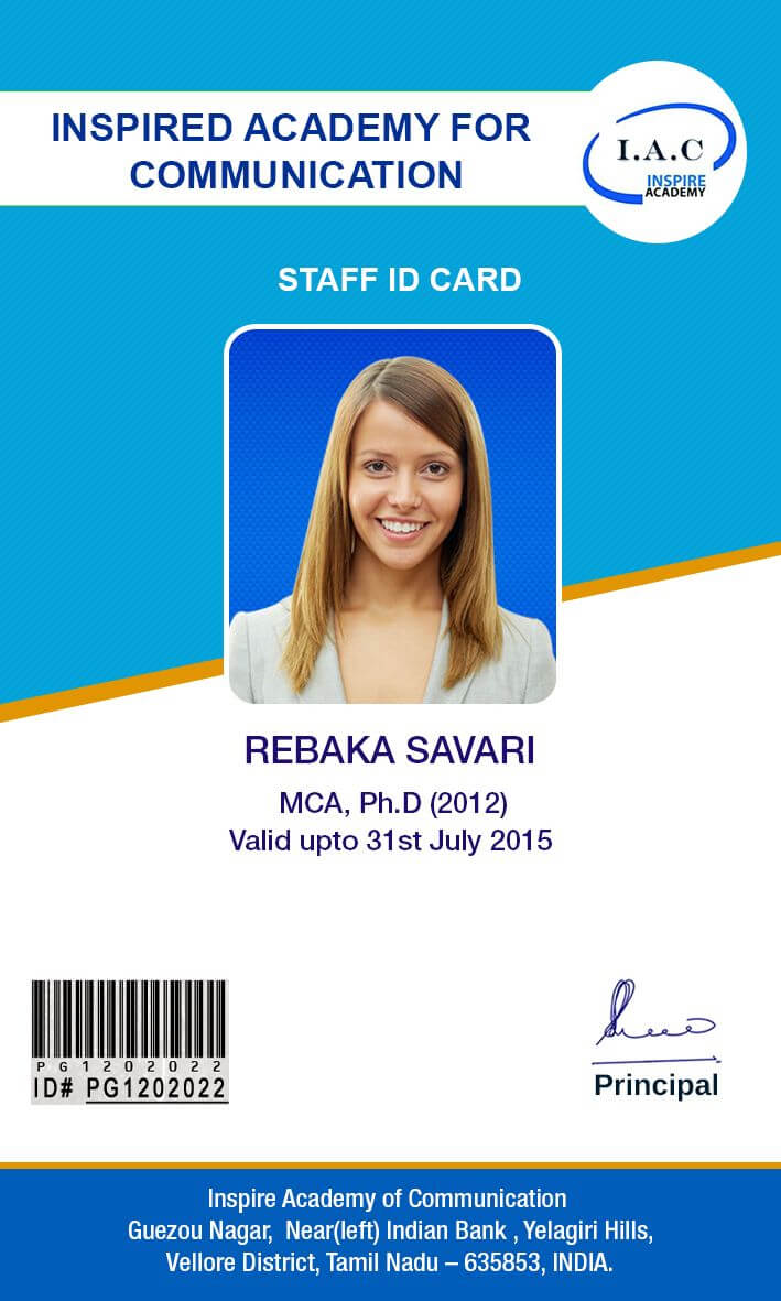 Id Card Designs | Id Card Template, School Id, Business Card Pertaining To Portrait Id Card Template