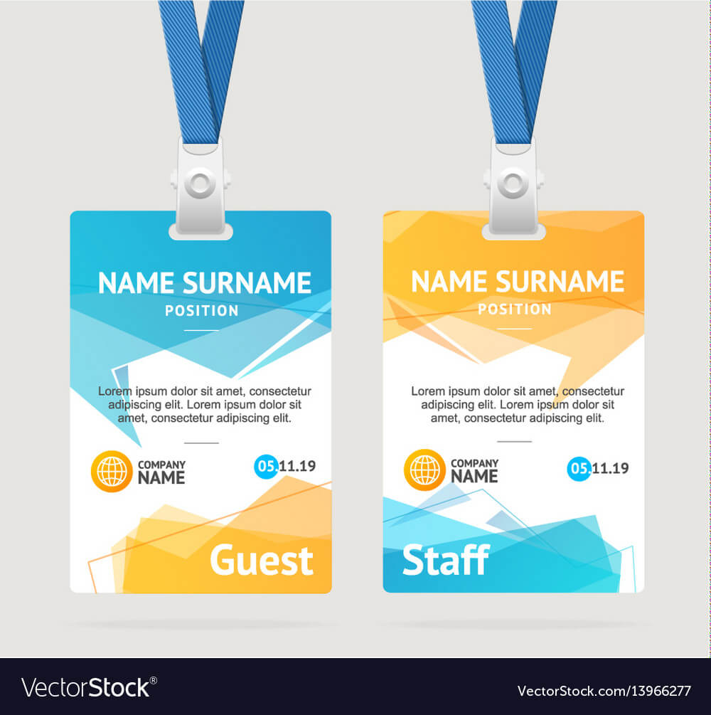 Id Card Template Plastic Badge Inside Conference Id Card Template