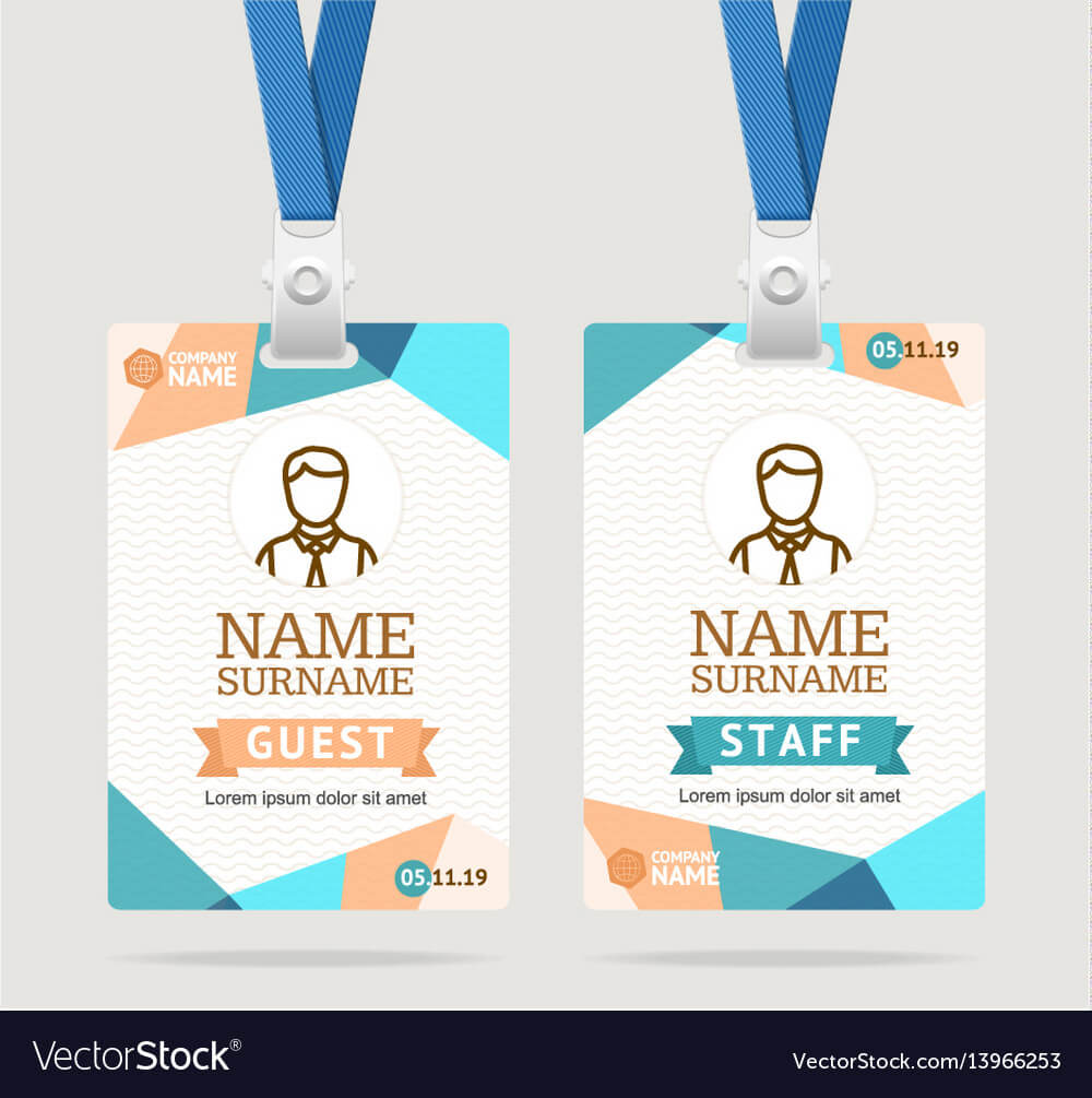 Id Card Template Plastic Badge Intended For Conference Id Card Template