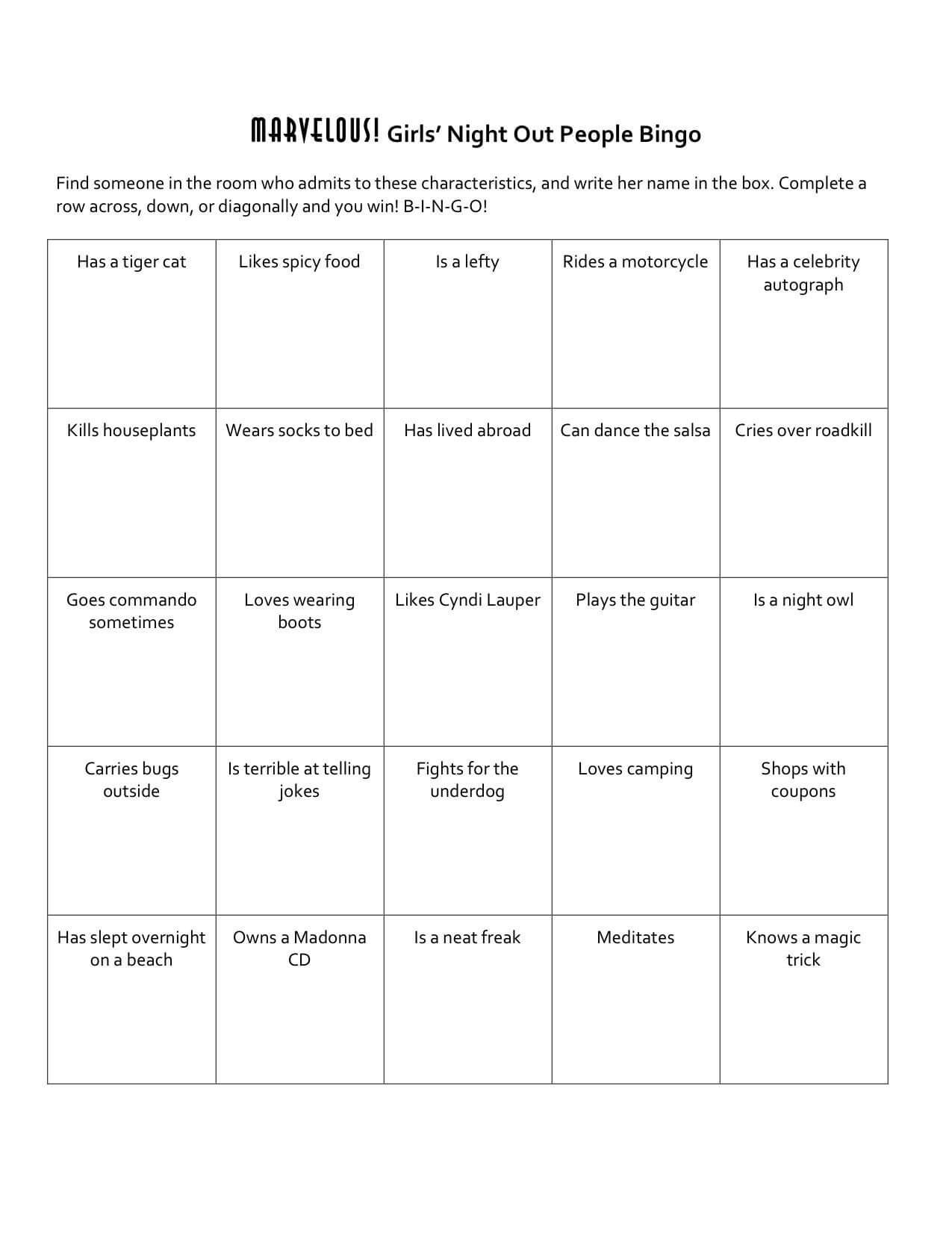 Ideas For Your People Bingo Cards | People Bingo, Bingo Inside Ice Breaker Bingo Card Template