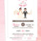 Illustrated Couple In Front Of Church Wedding Invitation For Church Invite Cards Template