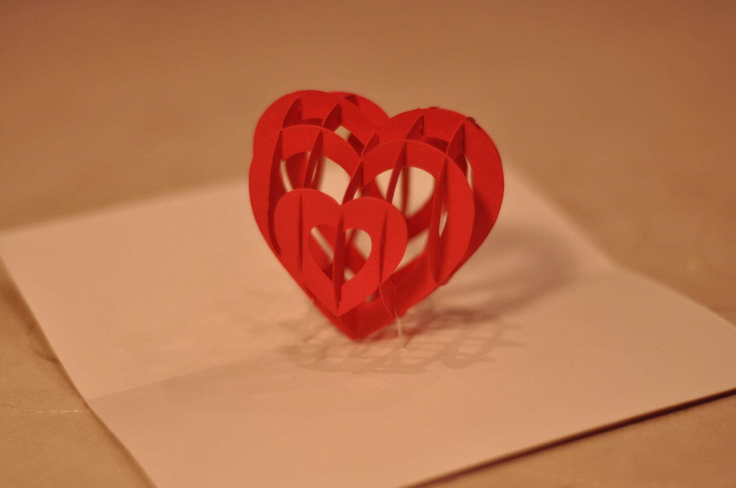 Image Detail For  3D Heart Pop Up Card Template From For Pop Out Heart Card Template