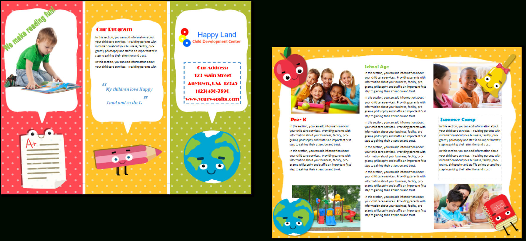 Image Result For Daycare Letterhead | Child Care Services Throughout Daycare Brochure Template
