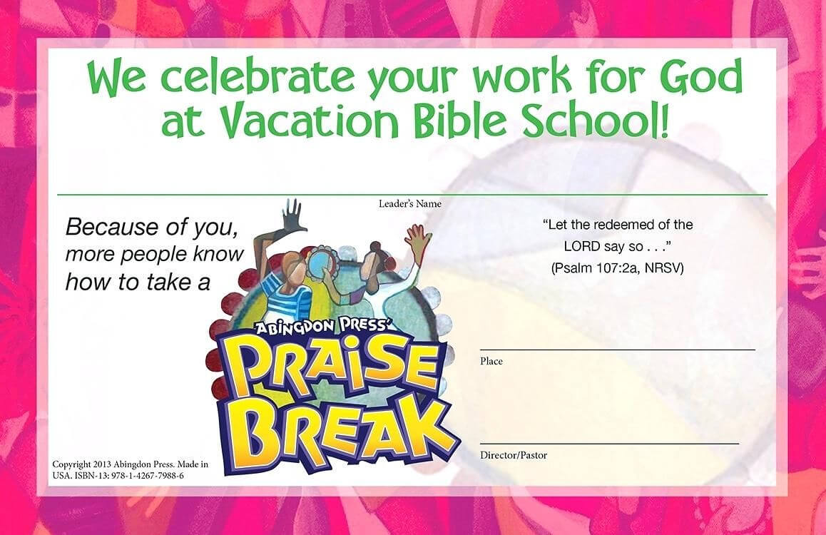 Image Result For Vbs Certificate 2018 Free Templates | Bible In Vbs Certificate Template