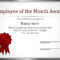 Impressive Employee Of The Month Award And Certificate Intended For Employee Of The Month Certificate Template With Picture