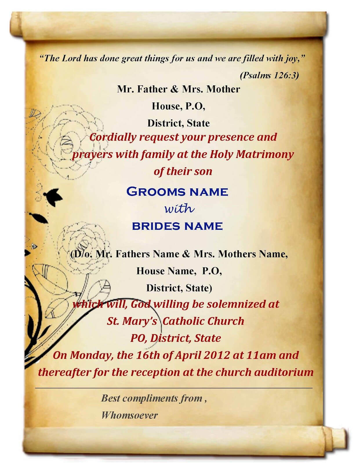 Indian Wedding Invitation Cards Templates Free Download 10 Regarding Indian Wedding Cards Design Templates