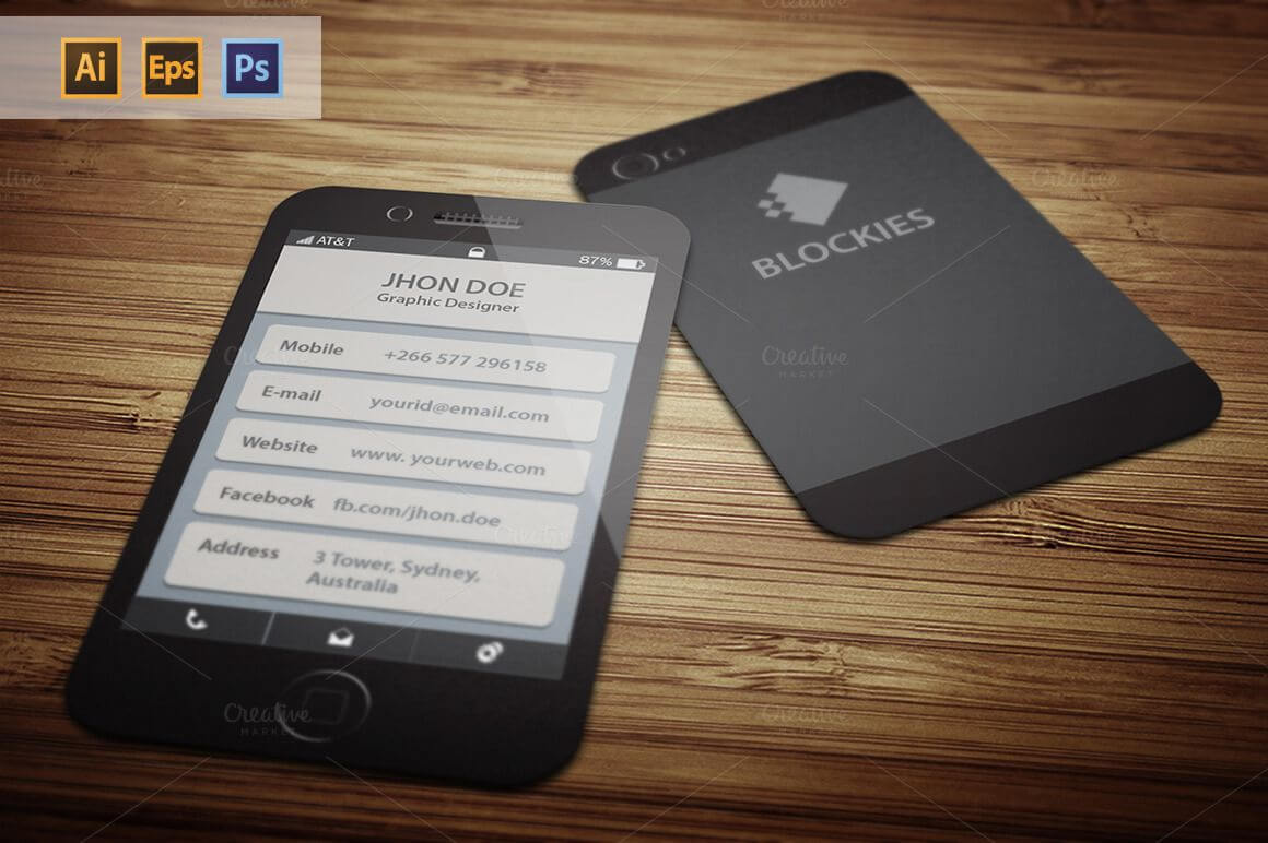 Iphone 6 (35% Off) Business Cardjigsawlab On Creative Pertaining To Iphone Business Card Template