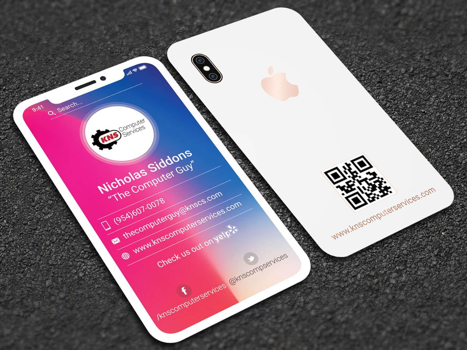 Iphone X Style Business Card | Professional Business Card Intended For Iphone Business Card Template