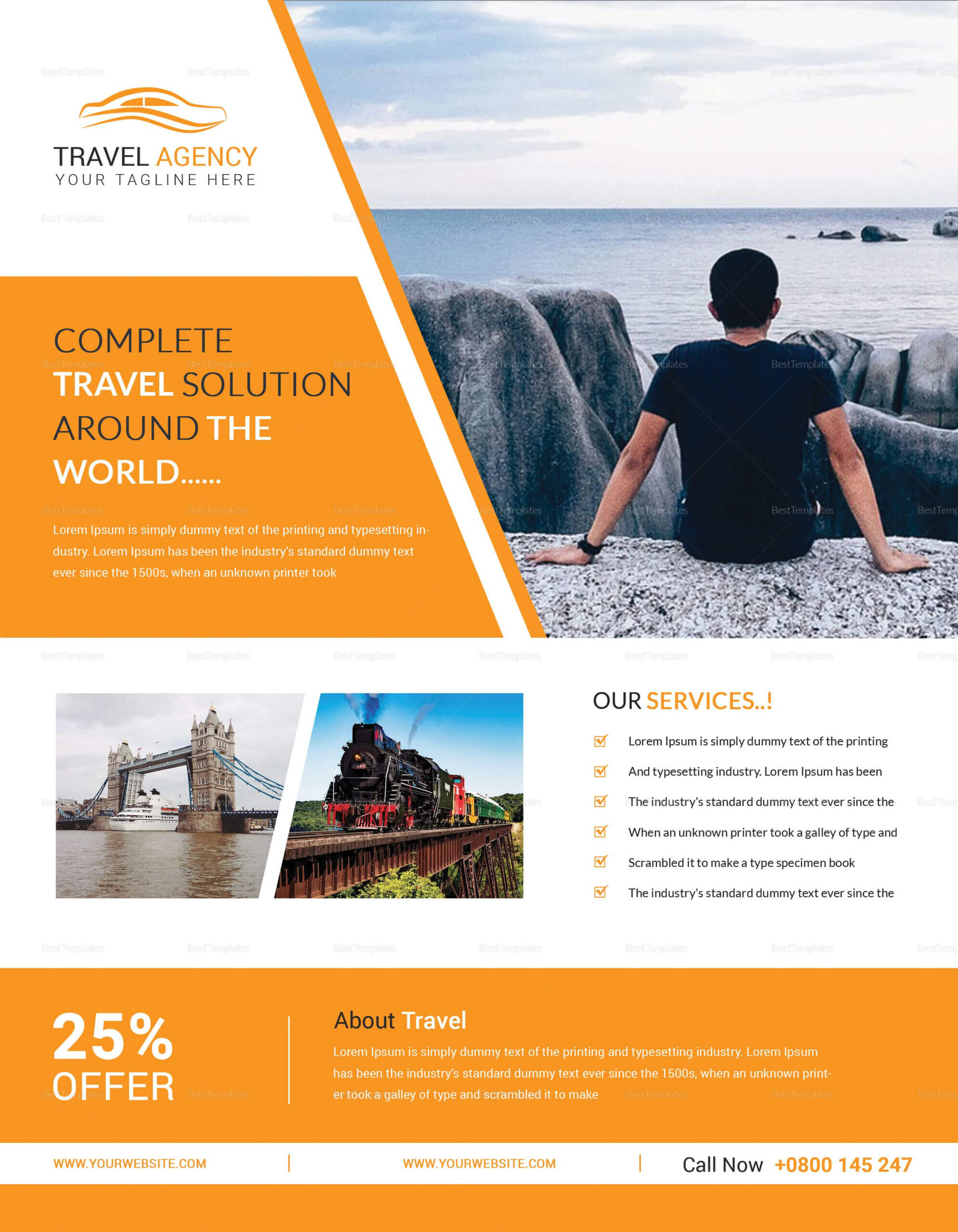 Island Travel Flyer Template | Brochure Template, Vacation Within Island Brochure Template