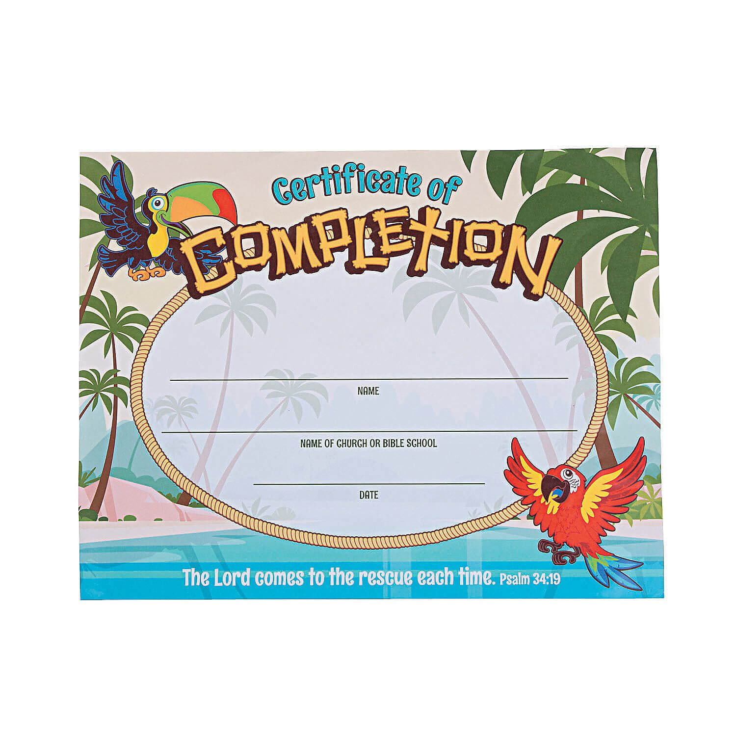 Island Vbs Certificates Of Completion | Certificate For Vbs Certificate Template