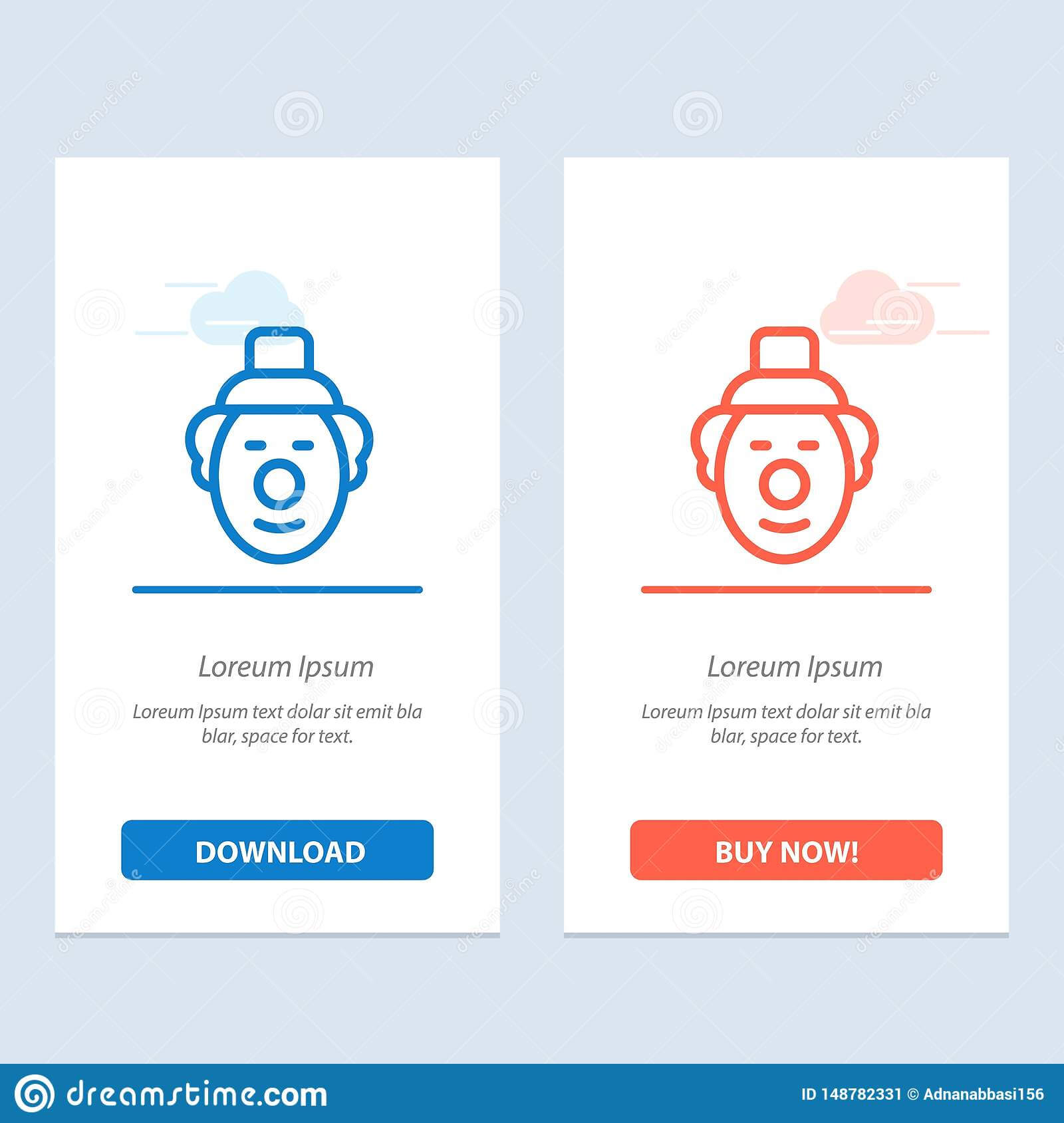 Joker, Clown, Circus Blue And Red Download And Buy Now Web With Joker Card Template