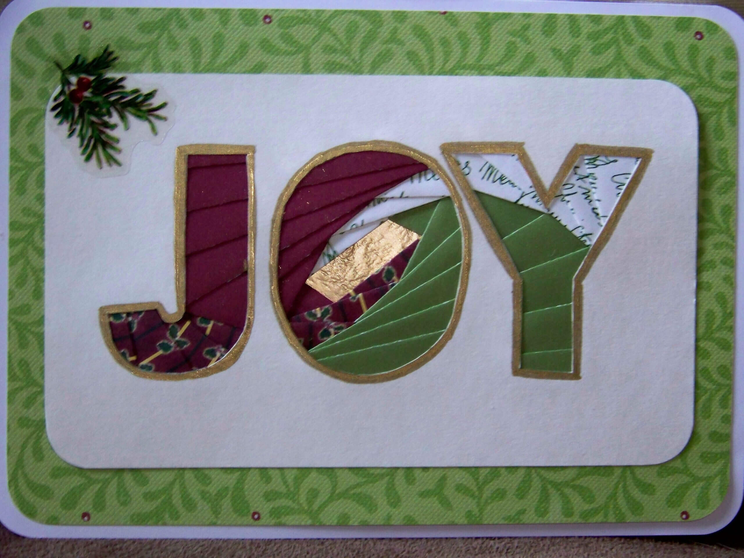 Joy Christmas Card : Iris Folding | Iris Paper Folding, Iris Regarding Iris Folding Christmas Cards Templates