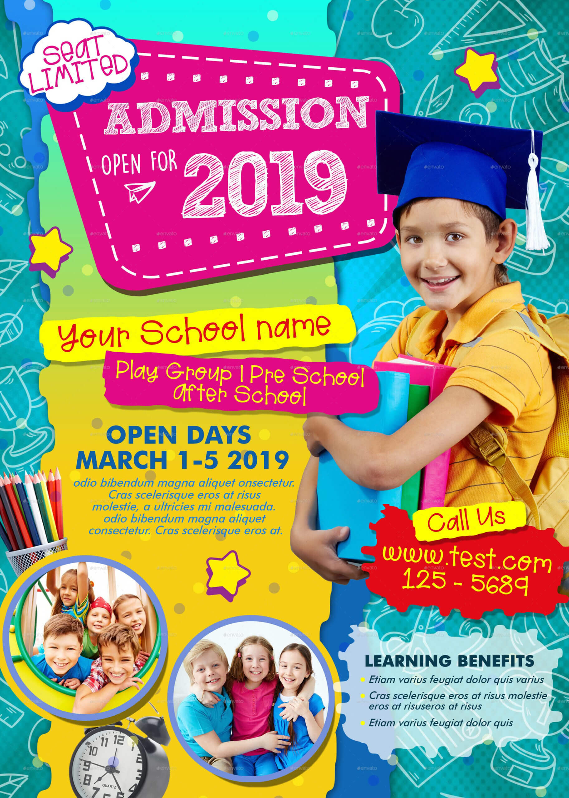 Junior School Admission Flyer | School Advertising, School With Regard To Play School Brochure Templates