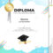 Kids Diploma Or Certificate Template With Colorful Throughout Preschool Graduation Certificate Template Free