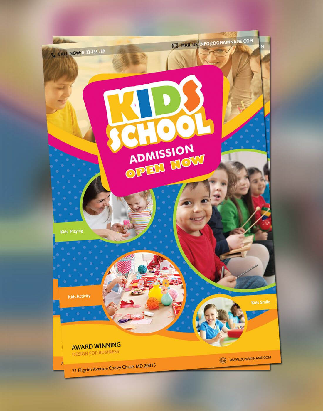 Kids School Brochure Template | School Brochure, School Regarding Play School Brochure Templates