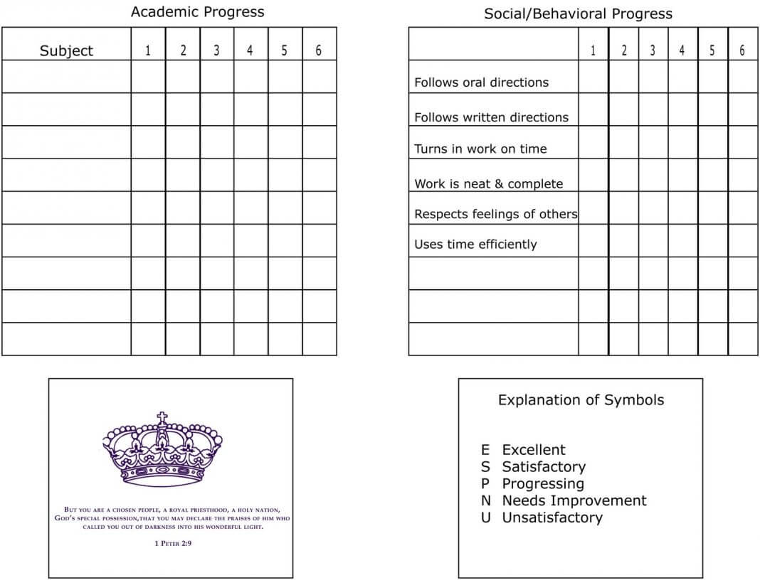 Kindergarten Report Card Template Format For Pdf Download With Regard To Boyfriend Report Card Template