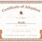 Kitten Adoption Certificate Within Blank Adoption Certificate Template
