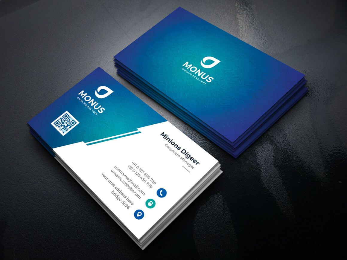 Lagoon Professional Corporate Business Card Template | 排版 Intended For Professional Name Card Template