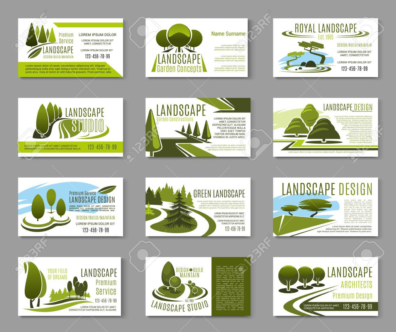 Landscape Design Studio Business Card Template Regarding Landscaping Business Card Template