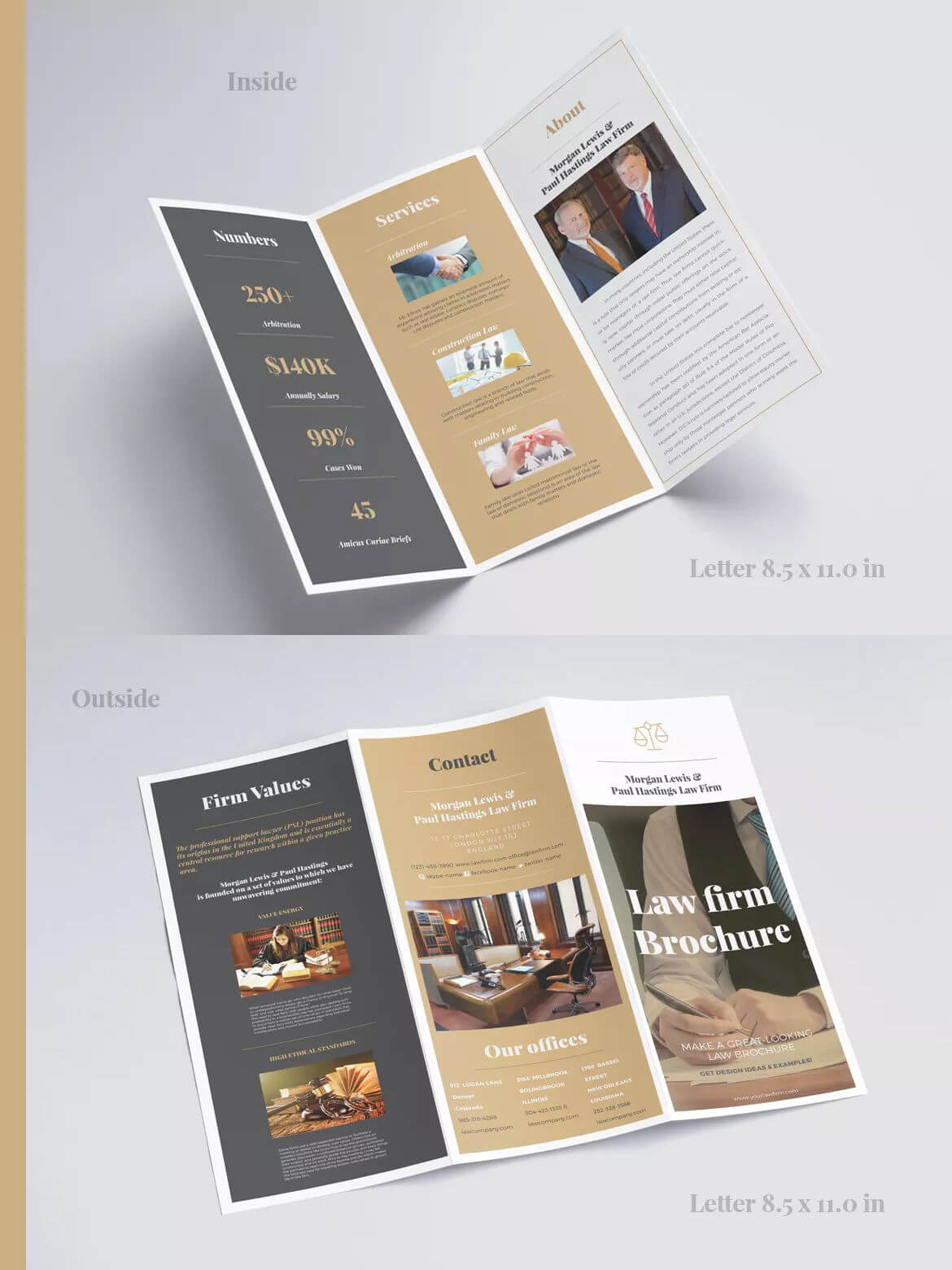 Law Firm Tri Fold Brochure Template Indesign Indd | Brochure For Adobe Illustrator Tri Fold Brochure Template