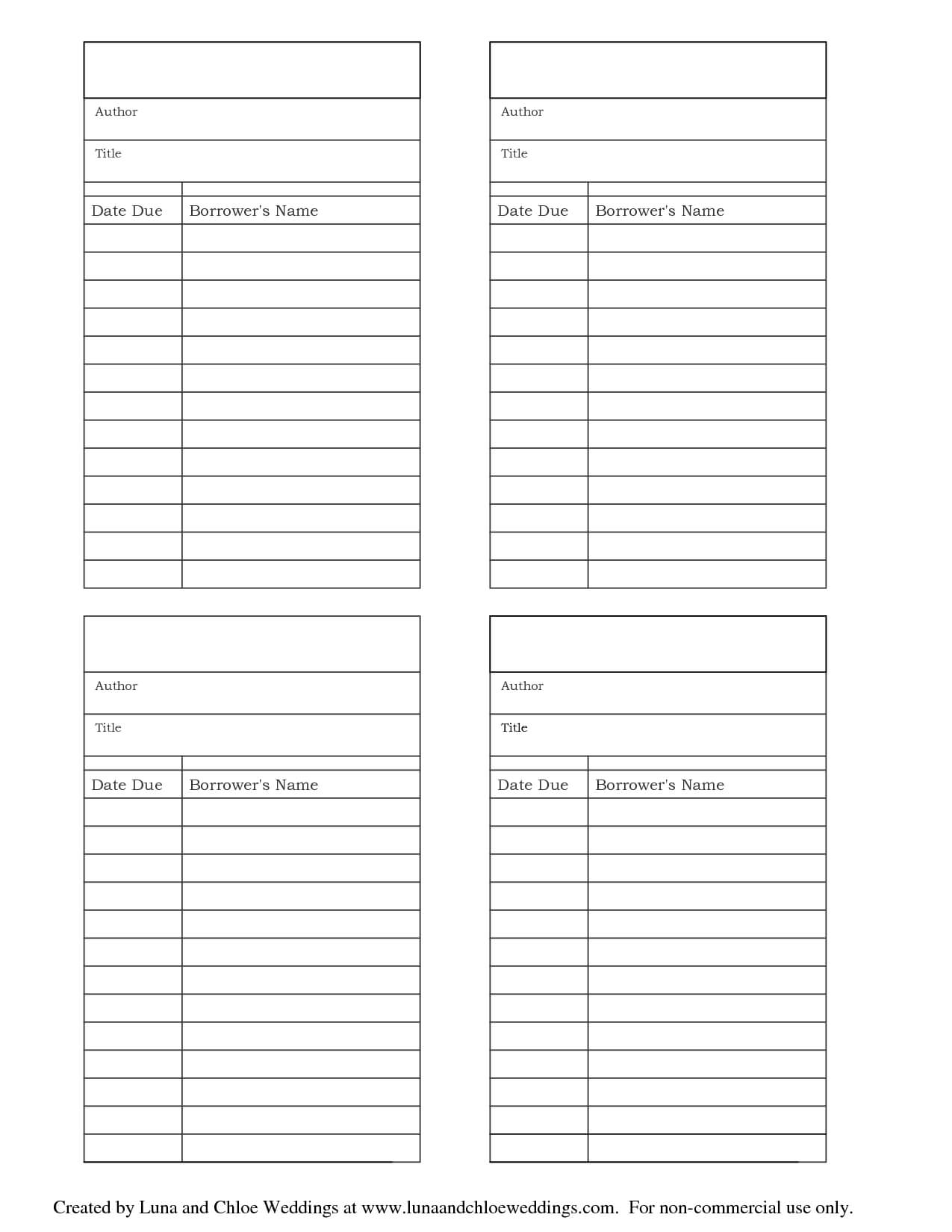 Library Card Template | Library Card, Templates Printable In Library Catalog Card Template