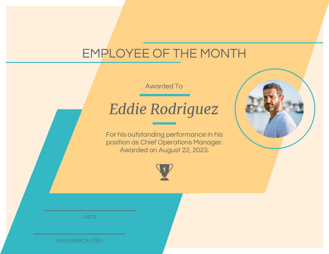 Light Modern Employee Certificate Template Intended For Manager Of The Month Certificate Template