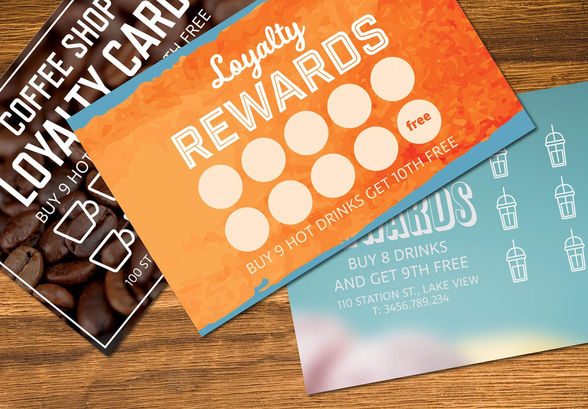 Loyalty Card Templates Mockup #organised#text#image#easy In Loyalty Card Design Template