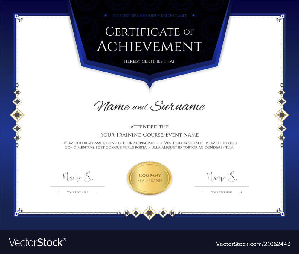 Luxury Certificate Template With Elegant Border Throughout High Resolution Certificate Template