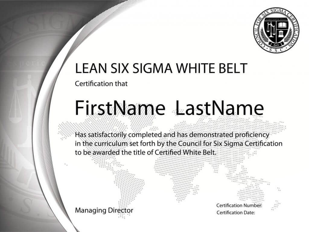 Lwb Sample – Six Sigma Online With Regard To Green Belt Certificate Template