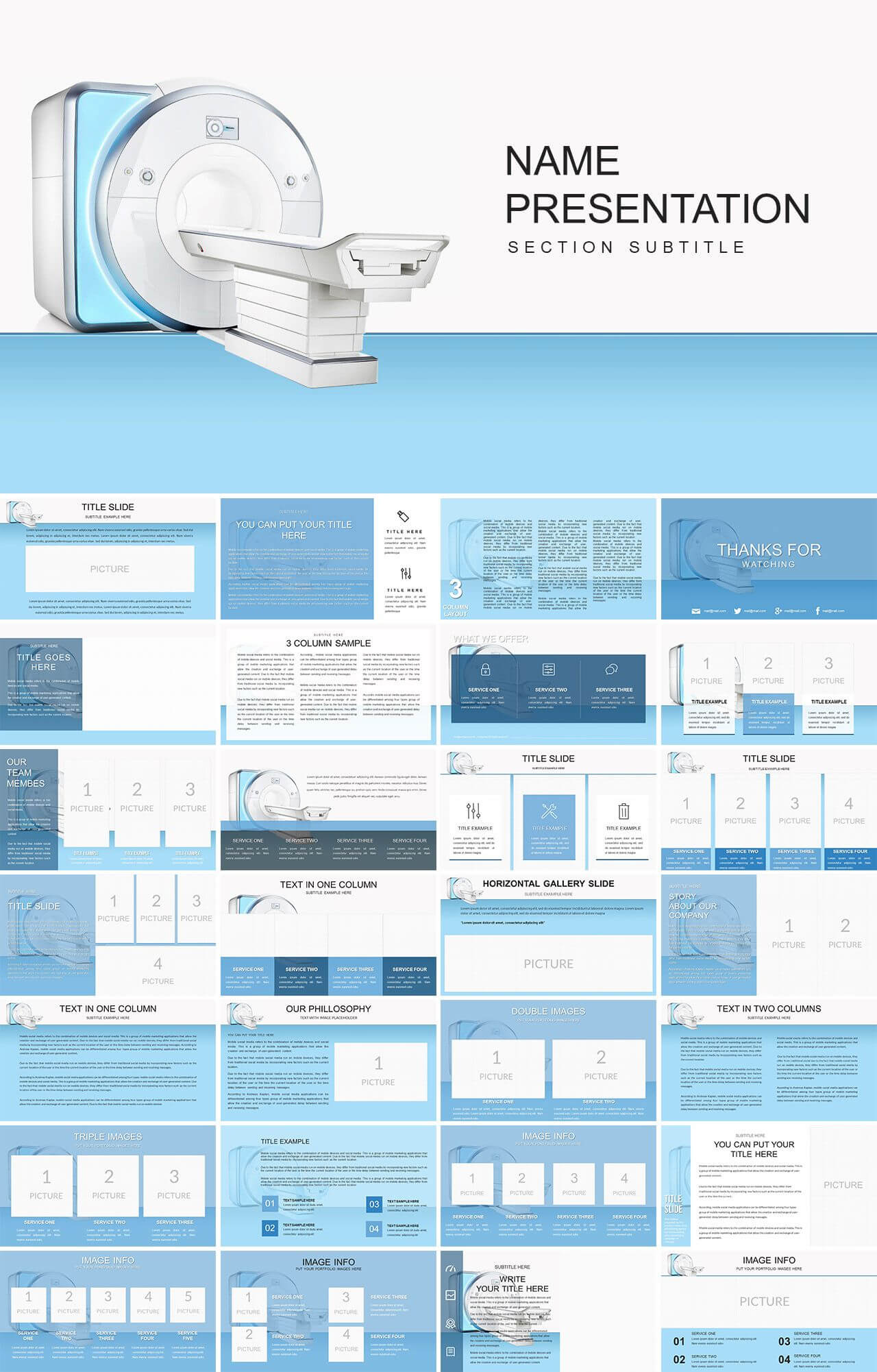 Magnetic Resonance Imaging Powerpoint Template | Powerpoint With Radiology Powerpoint Template