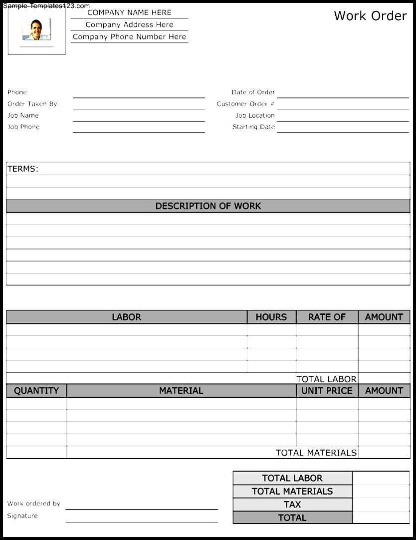 Maintenance Repair Job Card Template – Microsoft Excel Inside Maintenance Job Card Template