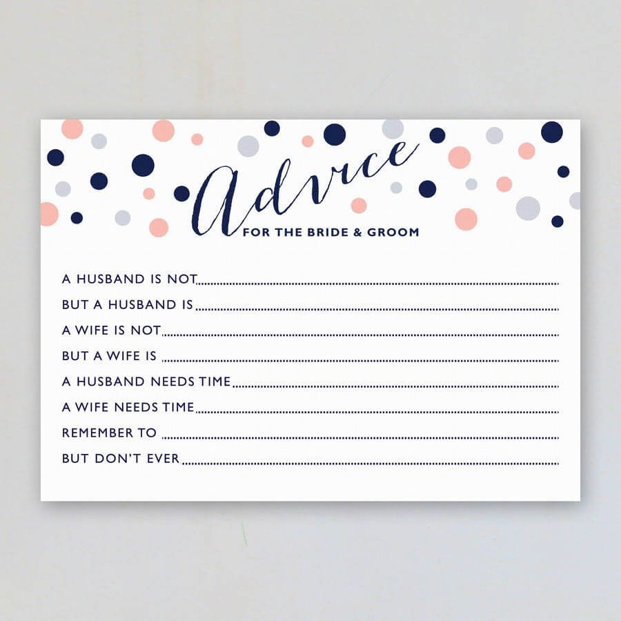 Marriage Advice Cards Pack Of Eight Cards | Wedding Advice Throughout Marriage Advice Cards Templates