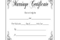 Marriage Certificate - Fill Online, Printable, Fillable with Blank Marriage Certificate Template