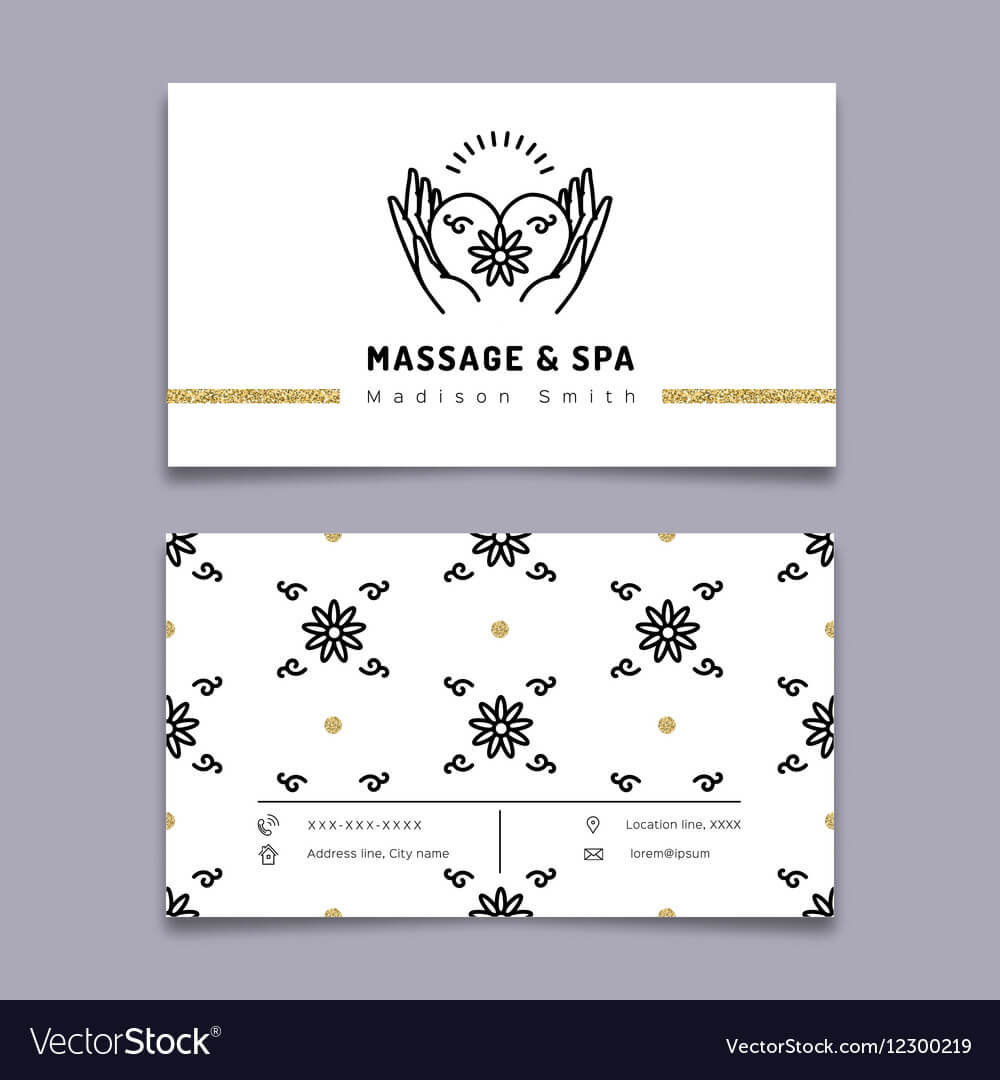 Massage And Spa Therapy Business Card Template For Massage Therapy Business Card Templates
