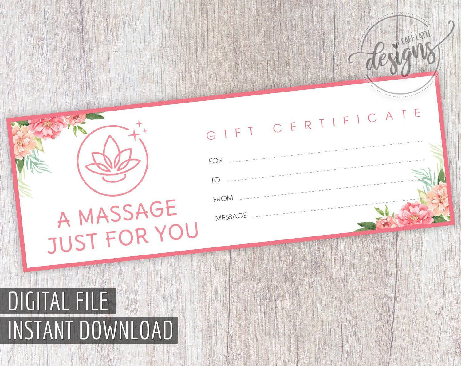 Massage Gift Certificate, Mother's Day Gift Certificate With Regard To Massage Gift Certificate Template Free Download