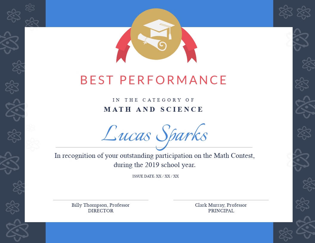 Math Contest – Certificate Template – Visme Throughout Workshop Certificate Template