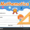 Mathematics Diploma Certificate Template Illustration For Math Certificate Template