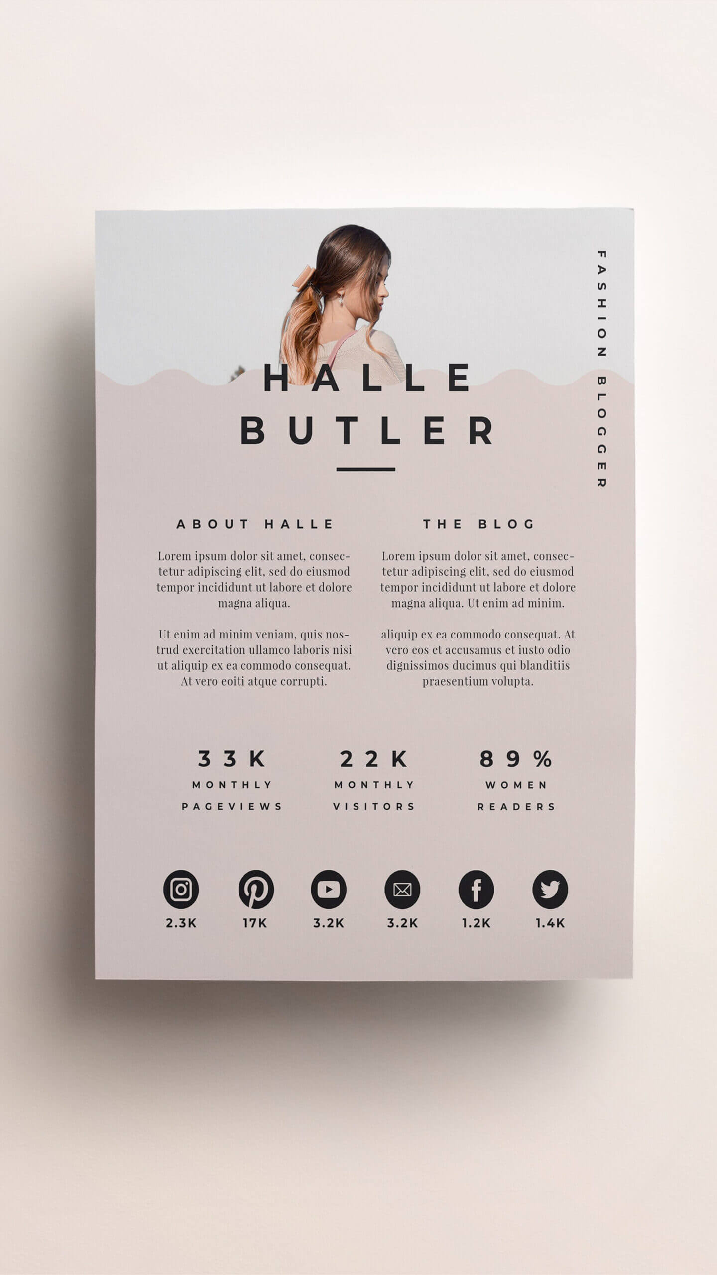 Media Kit And Price List For Bloggers And Influencers Intended For Rate Card Template Word