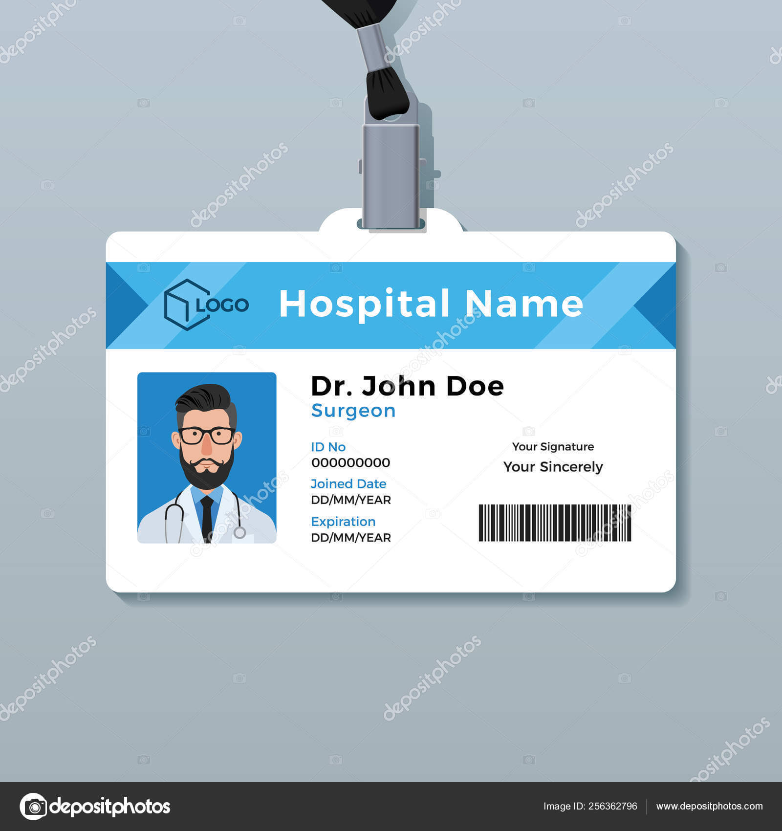 Medical Id Card Template | Doctor Id Card Template. Medical Throughout Personal Identification Card Template