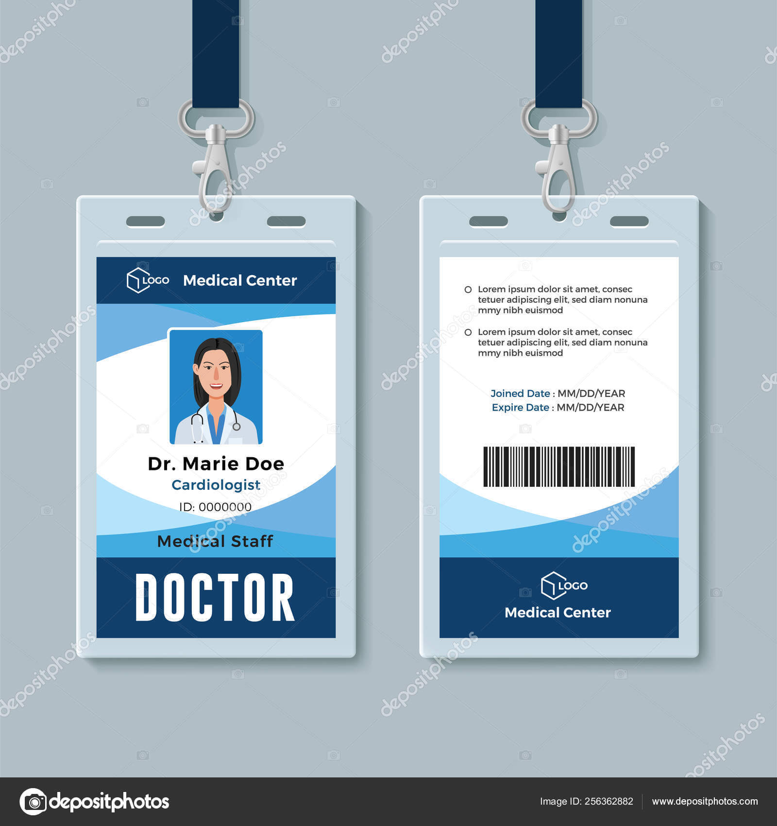 Medical Id Cards Template | Doctor Id Badge. Medical Pertaining To Doctor Id Card Template