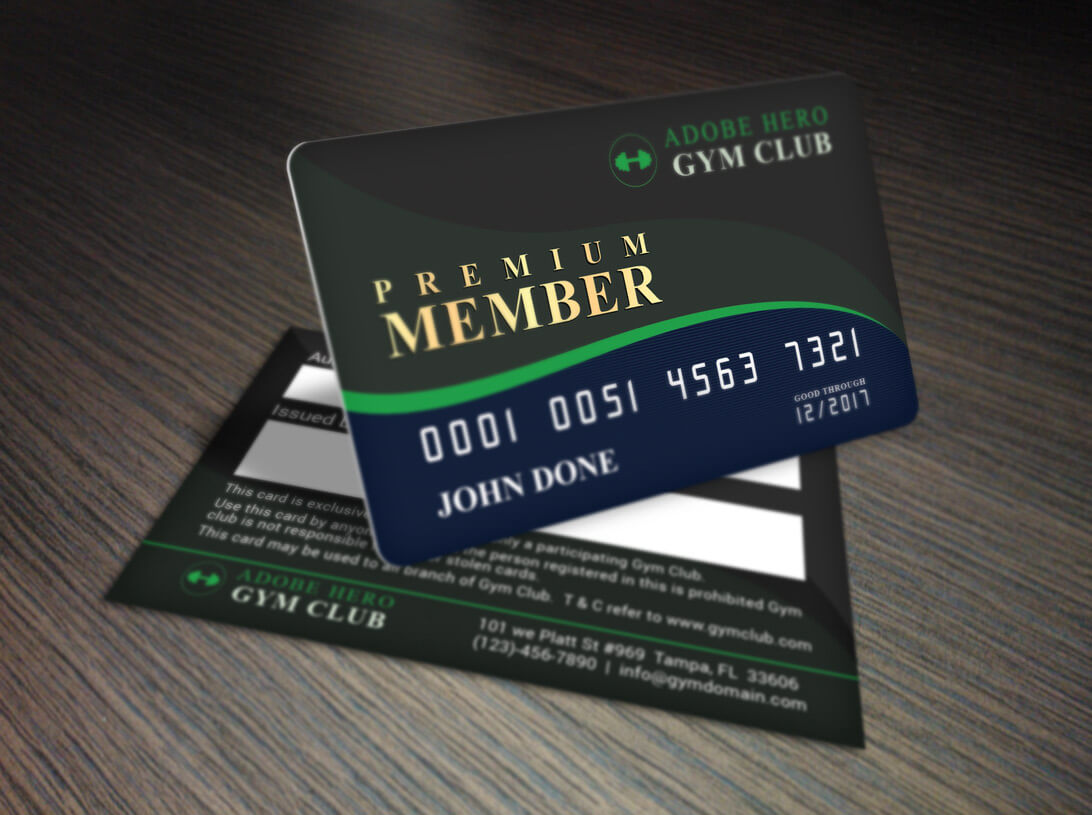 Membership Card Template – Yatay.horizonconsulting.co In Gym Membership Card Template