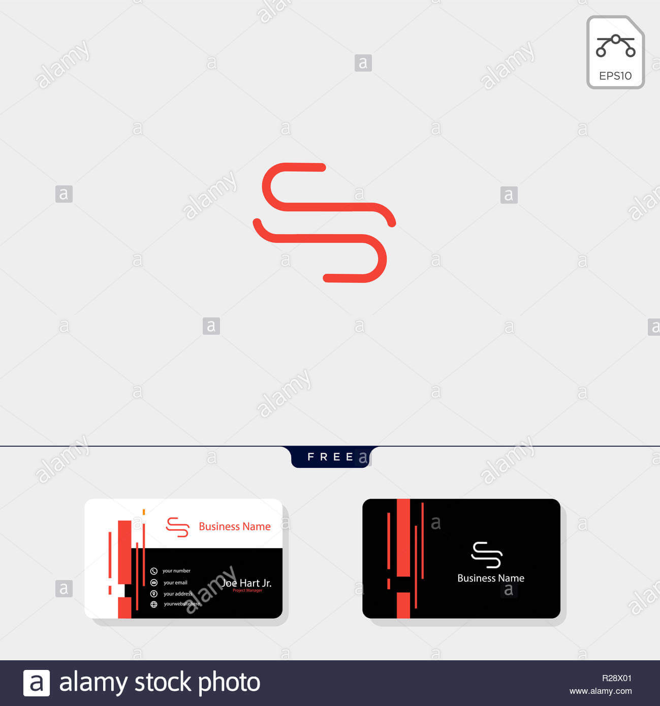 Minimal S Or Ss Initial Logo Template Vector Illustration With Ss Card Template